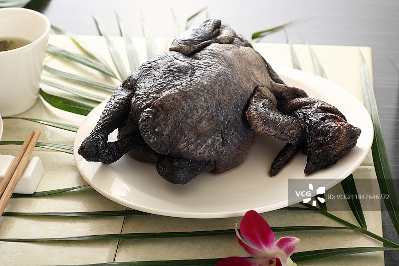 广东粤菜美食乌鸡图片素材