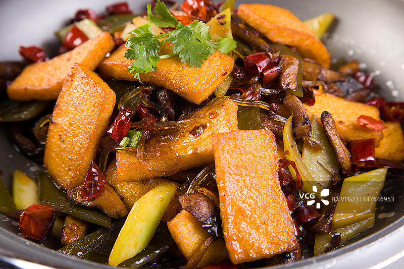广东粤菜美食千页豆腐图片素材