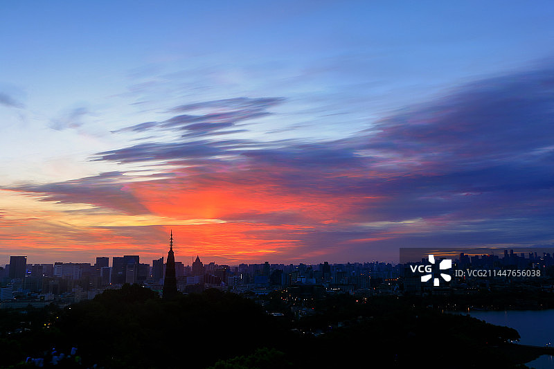 杭州宝石山流霞图片素材