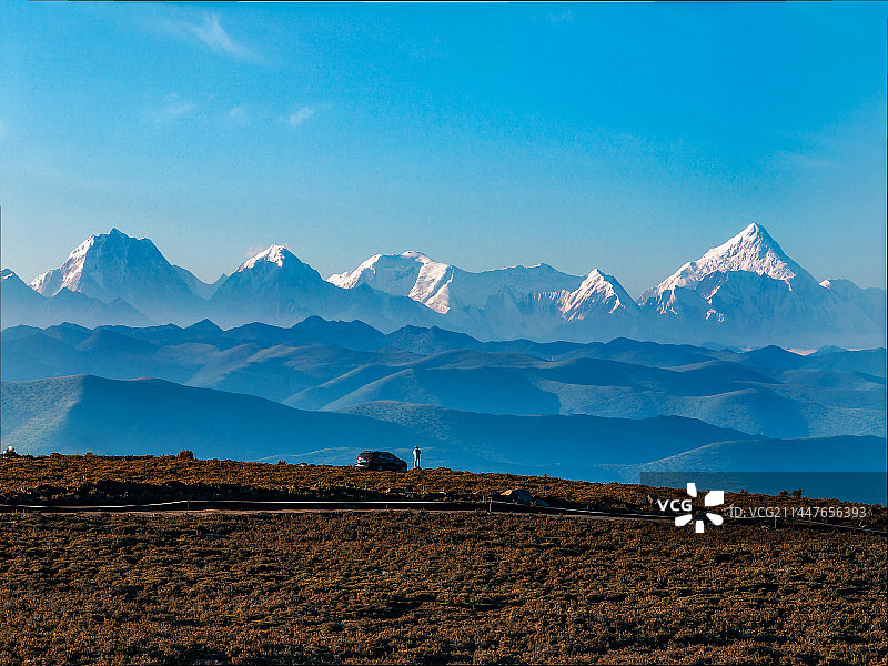 川西鱼子西航拍图片素材