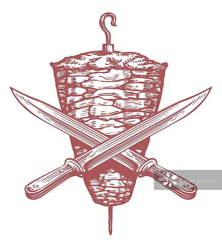 烤肉串和刀具图片素材