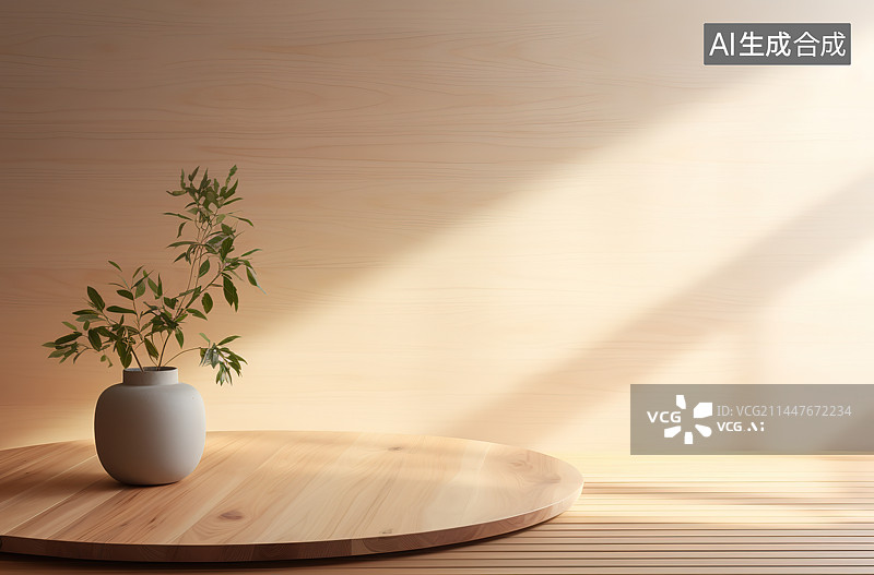 【AI数字艺术】家里桌子上的花瓶和植物特写镜头图片素材