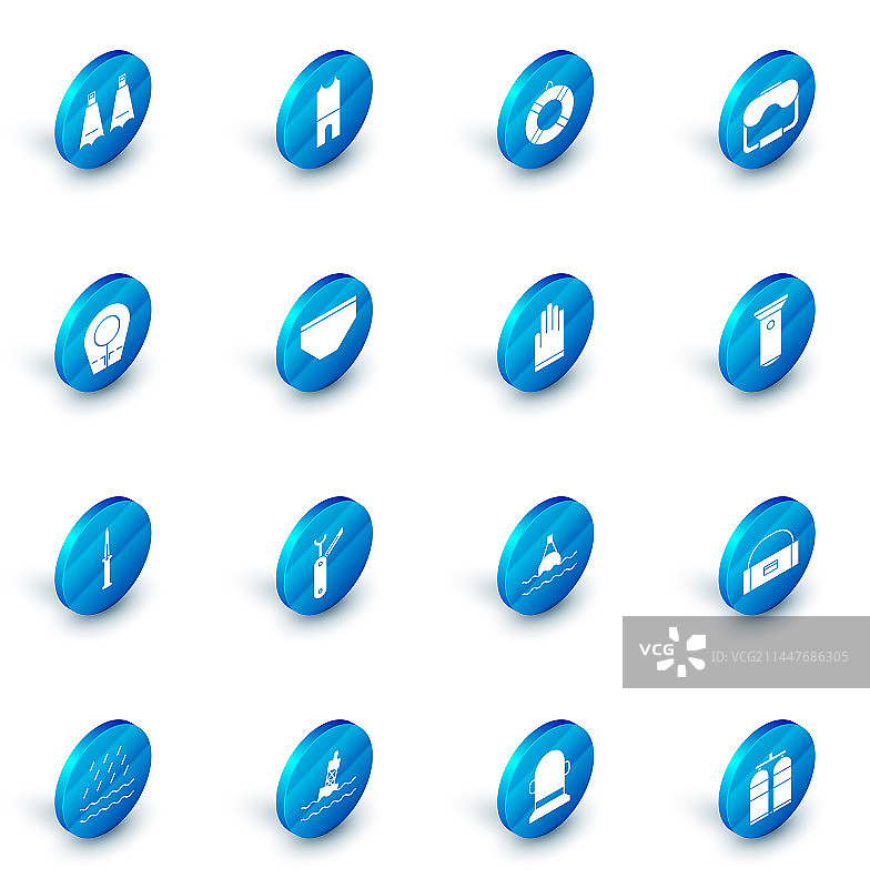 水肺潜水救生圈潜水用湿式潜水服套装图片素材