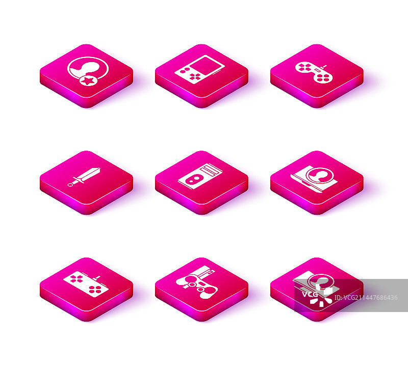 带操纵杆剑的游戏手柄图片素材