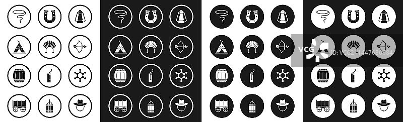 露营灯笼印第安头饰图片素材