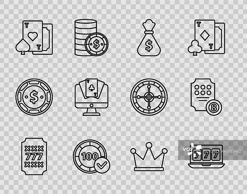 带有幸运7符号的老虎机图片素材