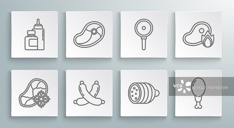 冷冻牛排肉牛排交叉图片素材