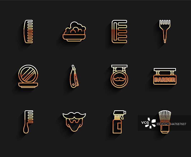 发刷、胡须护理用品图片素材