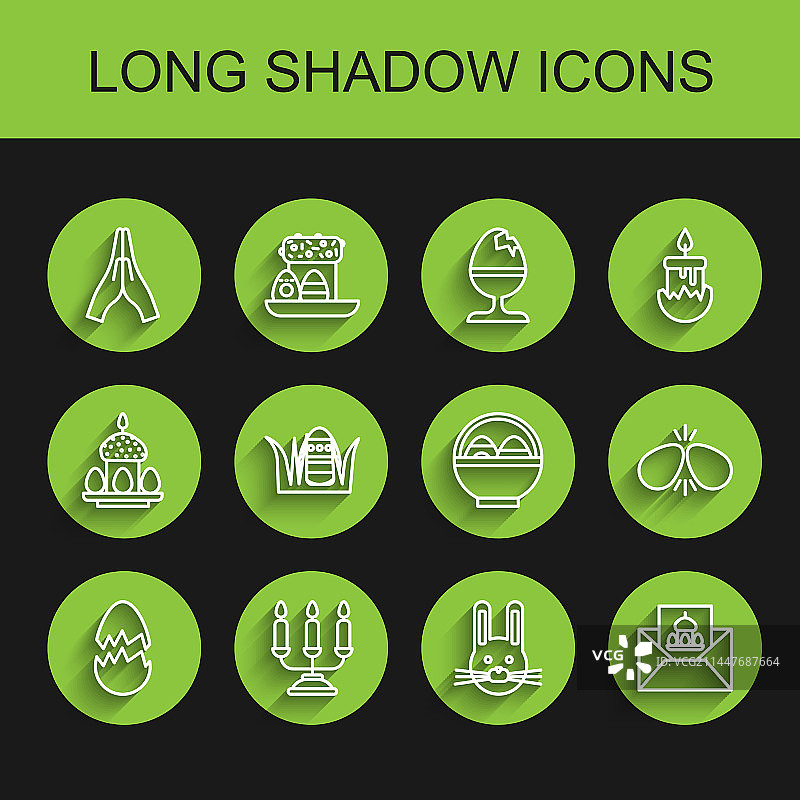 线条图案：破鸡蛋和烛台图片素材