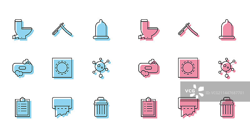 纸巾清单剪贴板线条图片素材