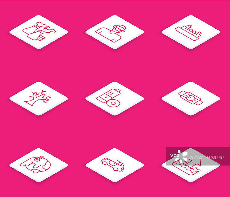 工厂烟雾和防护面罩图案图片素材