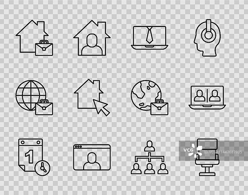 办公椅视频聊天时间管理图片素材