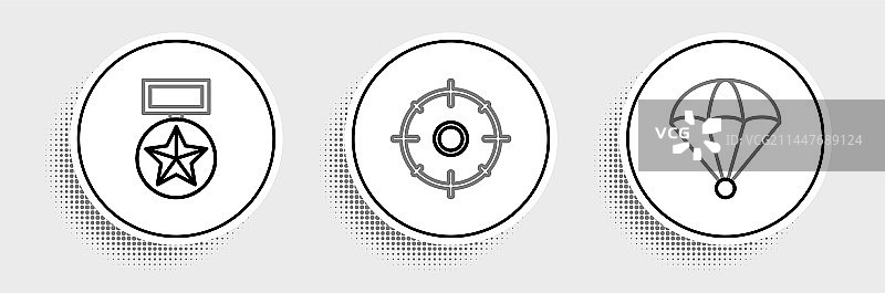 降落伞军事奖励勋章元素设计图片素材