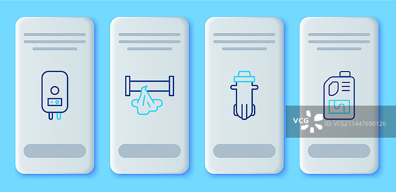 水管过滤器电路线条集图片素材