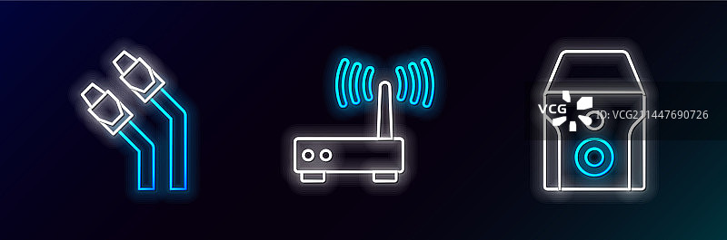 不间断电源与网线图片素材