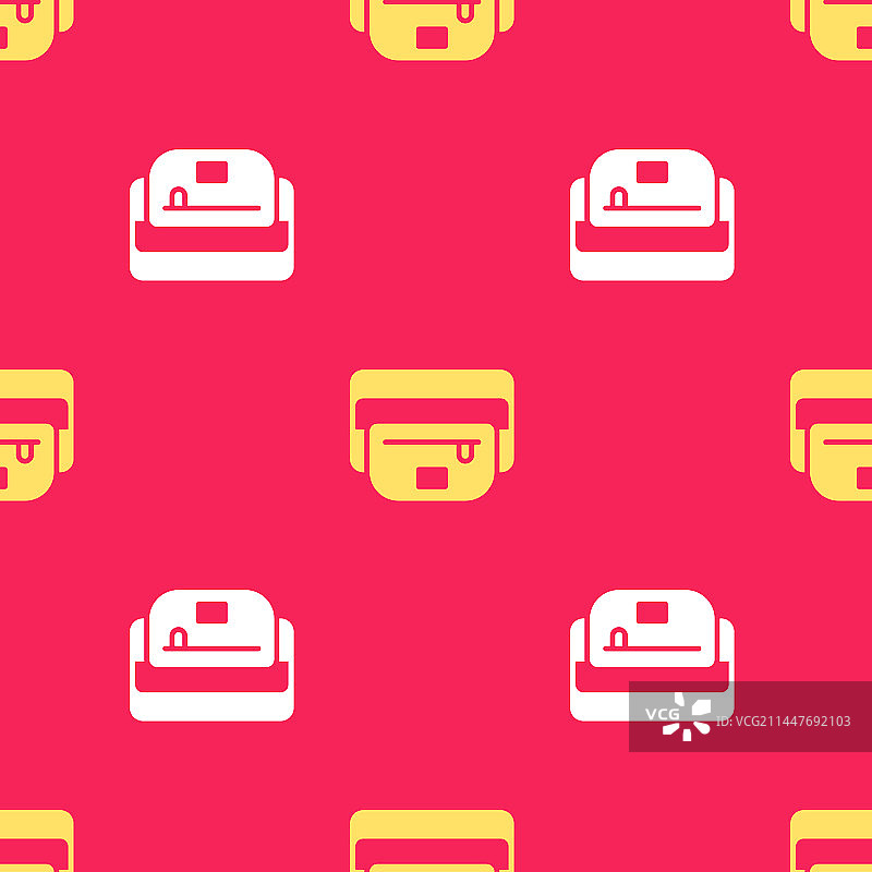 香蕉图案黄色腰包无缝背景图片素材