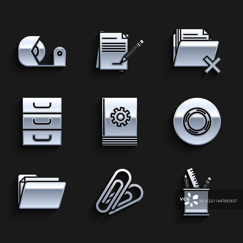 用户手册、回形针、铅笔盒素材图片素材
