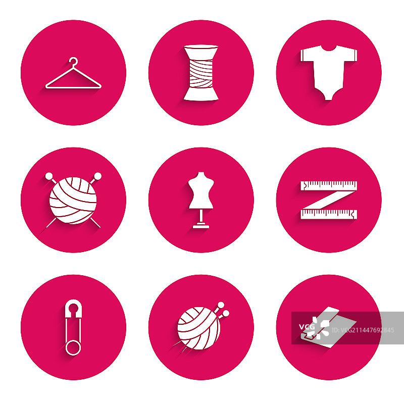 人体模型与毛线球和编织针图片素材