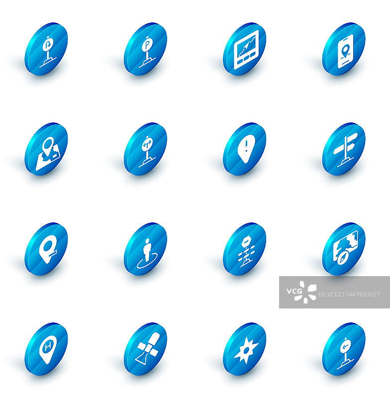 带地图城市导航的停车GPS设备套装图片素材