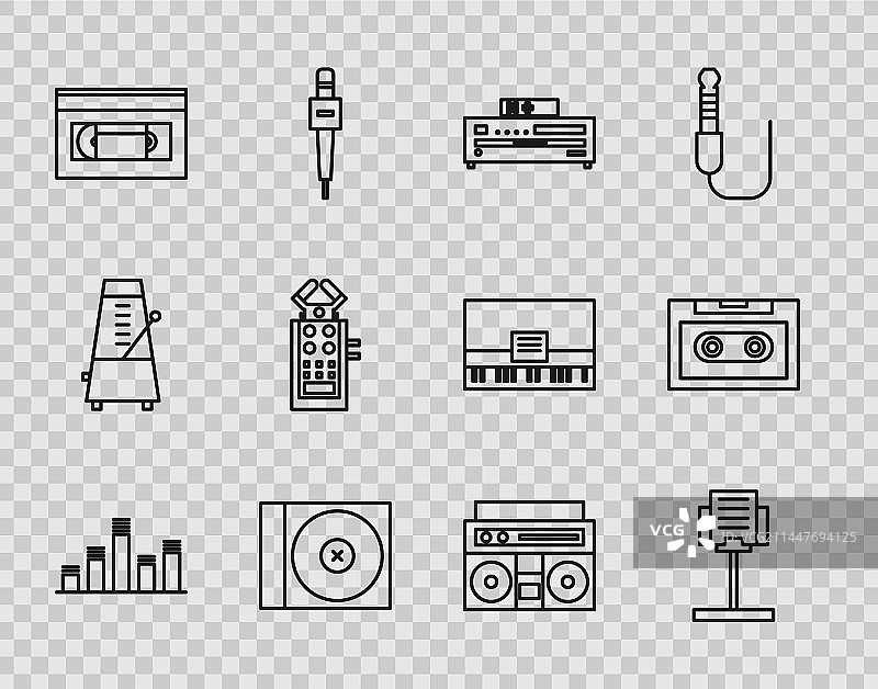 CD播放器DVD均衡器线条素材图片素材
