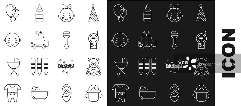 婴儿奶瓶和泰迪熊毛绒玩具图片素材