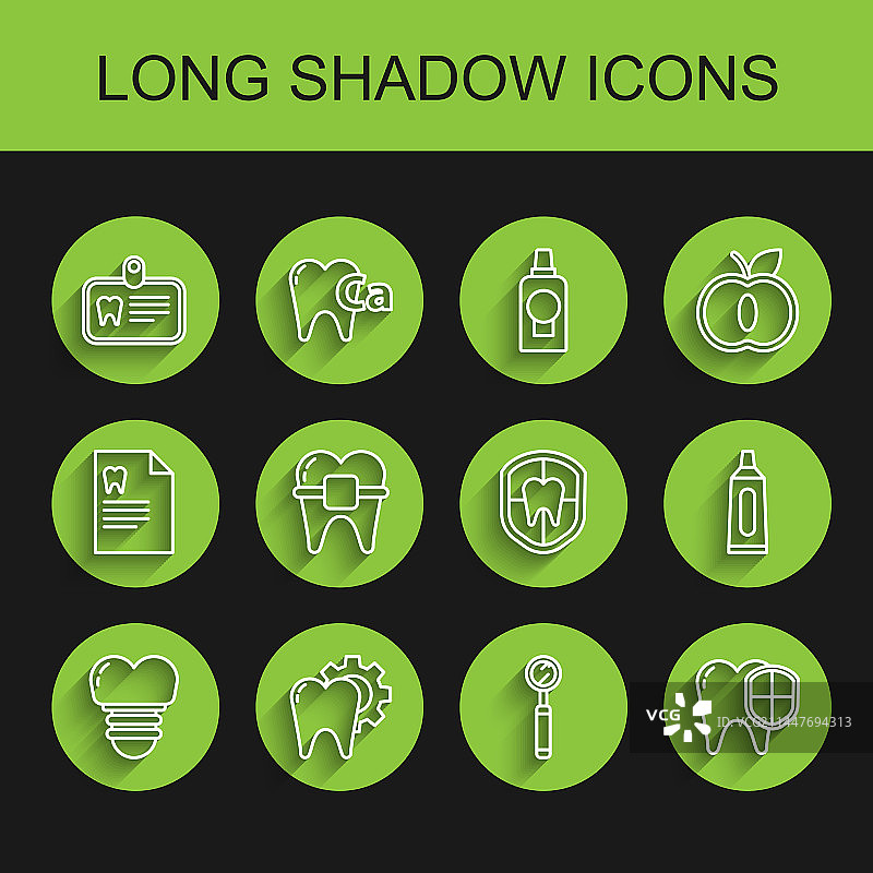 牙科护理套装：牙种植牙治疗图片素材