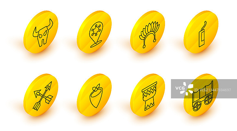 西部篷车、鼓、牛仔图片素材