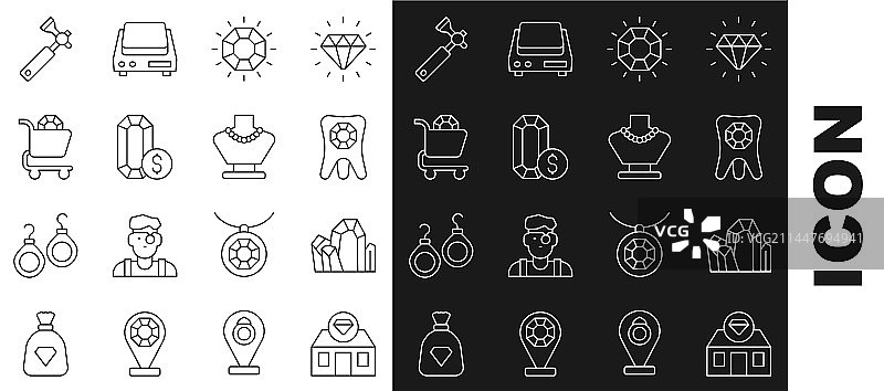 线性珠宝店宝石牙齿图片素材