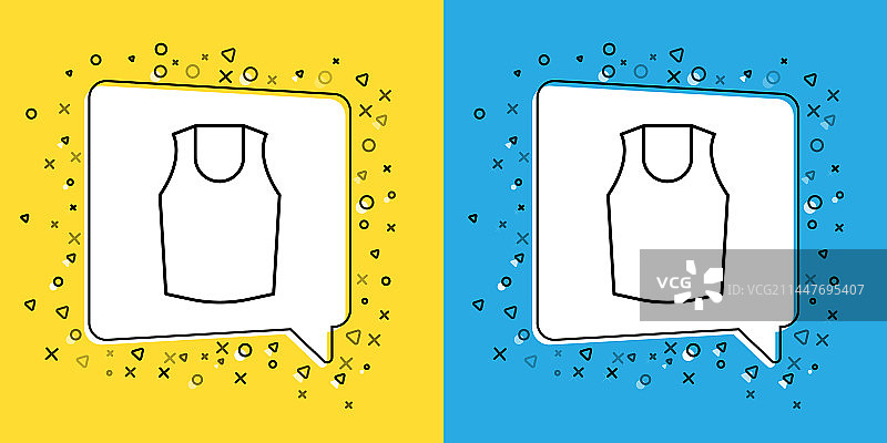 黄色背景上的汗衫图标图片素材