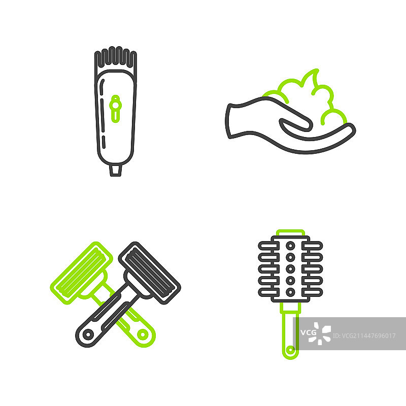 交叉剃须刀套装图片素材