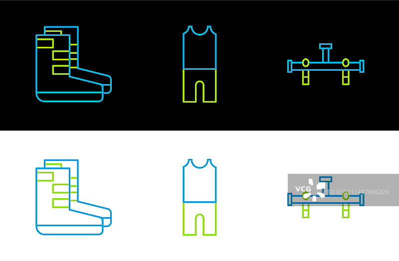 潜水服、潜水靴与潜水装备图片素材