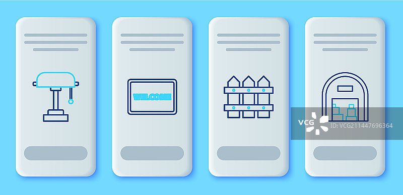 带有“welcome garden”字样的门垫线条素材图片素材