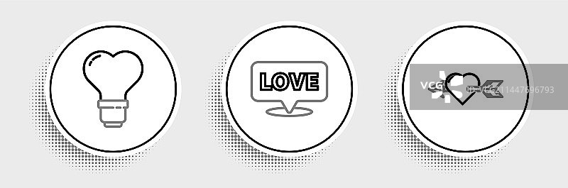 丘比特爱心箭与心形线条组合图片素材