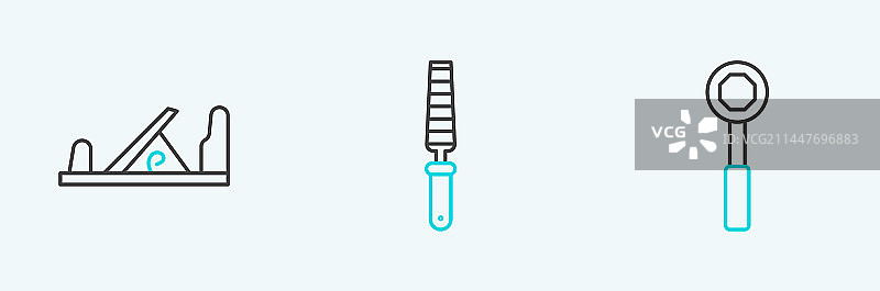 扳手和木工刨图片素材