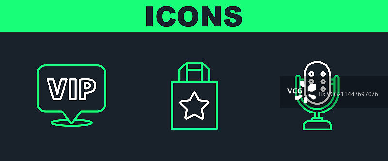 麦克风位置贵宾卡纸张线条图片素材