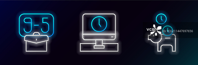 储蓄罐、硬币和监控器图片素材