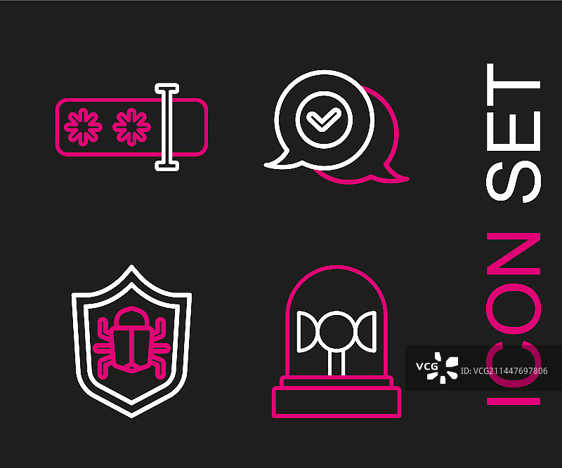 闪光警报系统漏洞检测标记图片素材