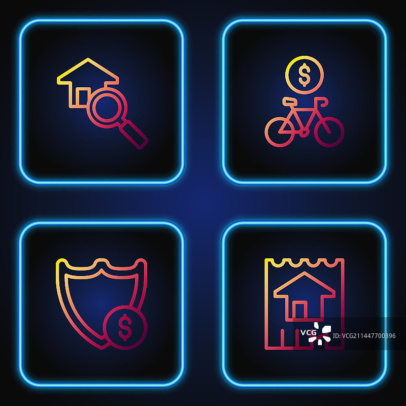 房屋盾牌与美元搜索房屋图片素材