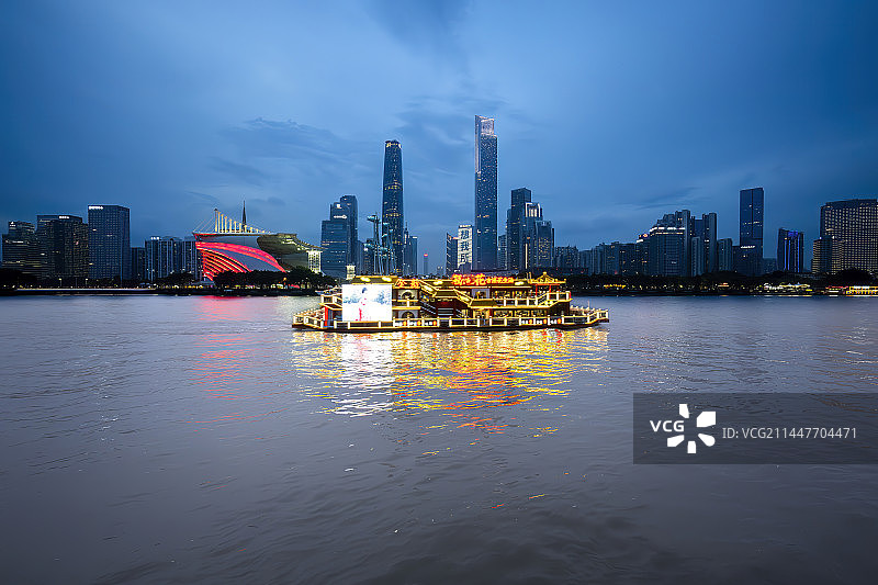 珠江夜游图片素材