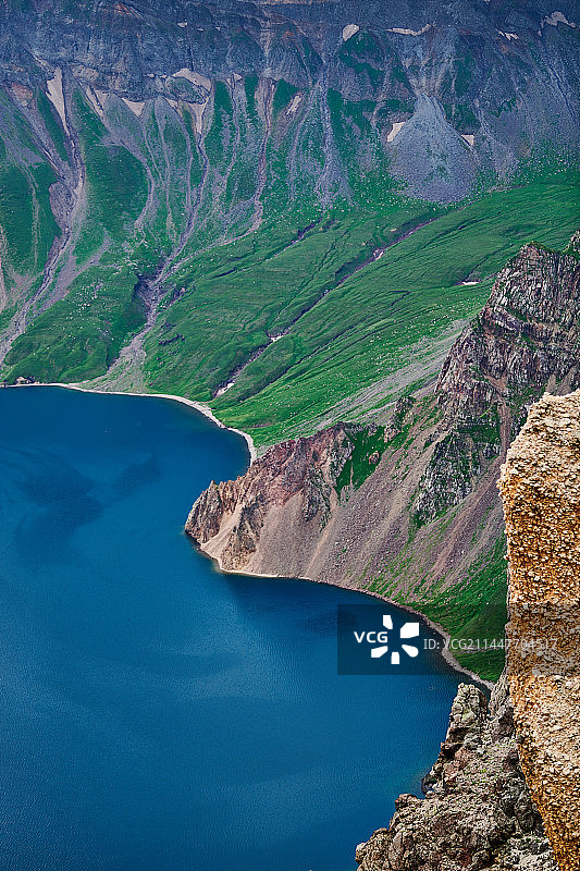 长白山天池 天池 白山 湖水 山水 蓝色湖水图片素材