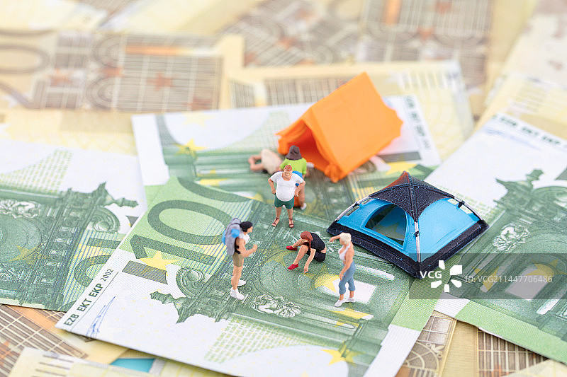 微缩创意旅游经济花费金钱图片素材