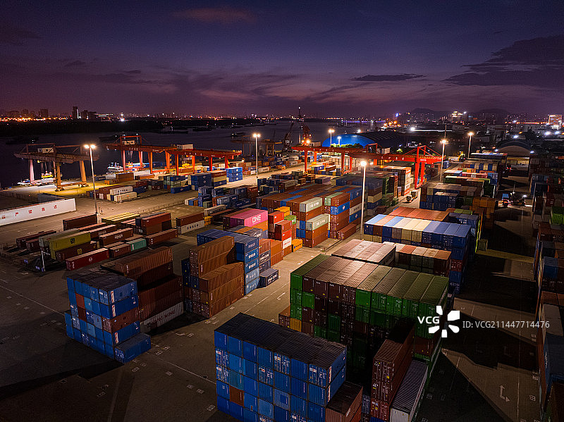 长沙霞凝港 夜景图片素材