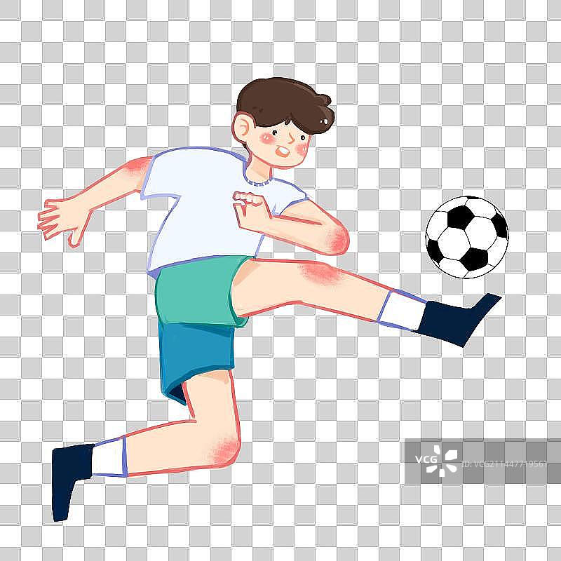 踢足球饿男孩图片素材