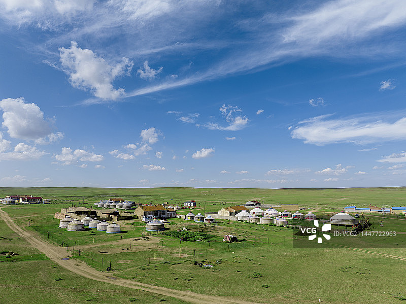 美丽的草原希拉穆仁图片素材