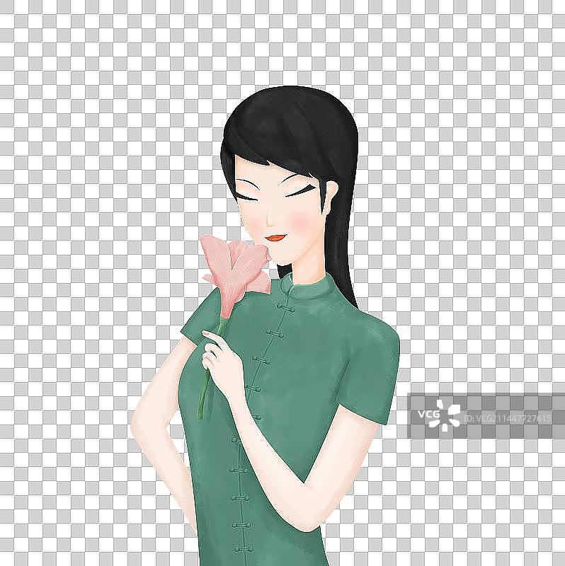 古风美人插画图片素材
