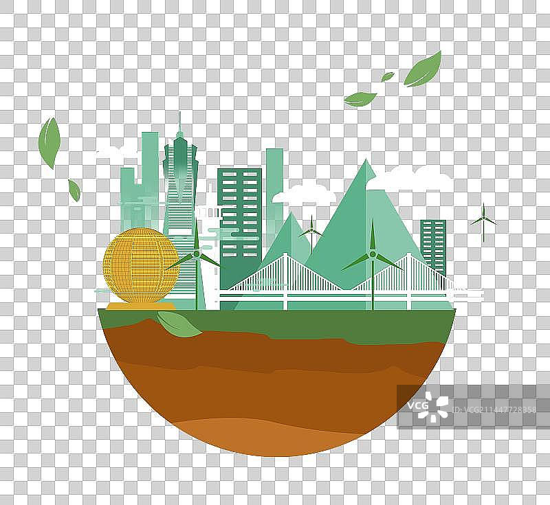 创意杭州亚运会绿色智能插画素材图片素材