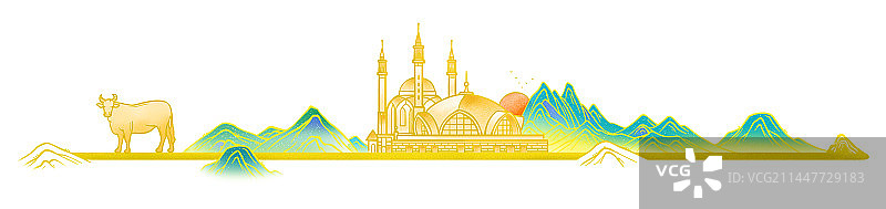 清真包装插画图片素材