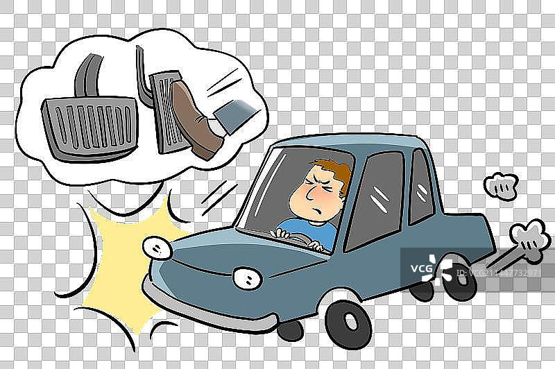 油门当刹车踩图片素材