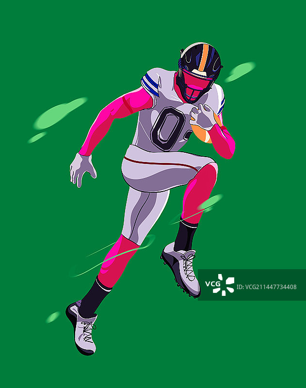 橄榄球男人运动扁平风插画图片素材