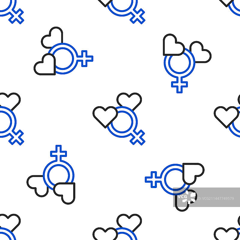 线条女性性别符号图标无缝隔离图片素材